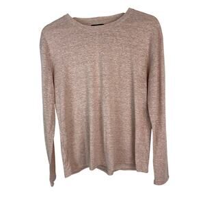 prAna Women's Size M Dusty Rose Long Sleeve Hemp Blend Crew Neck T-Shirt